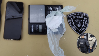 Detuvieron a un hombre con cocaína en barrio Martín Fierro