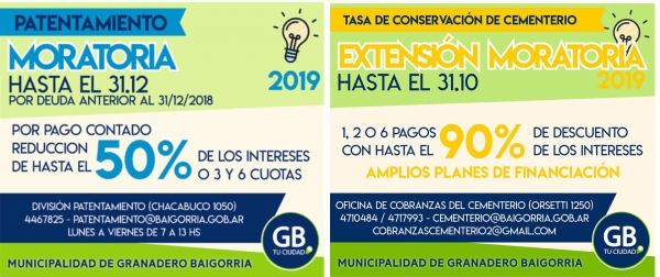 El Municipio anunció moratorias