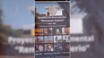Proyectarán el histórico documental “Remanso Valerio”, filmado en 1987