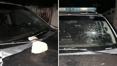 Un móvil del Comando es agredido a piedrazos en Caminito