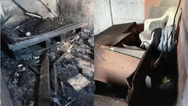 Voraz incendio destruyó por completo una casa Martín Fierro