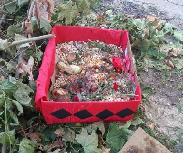 Una vez más aparecen ofrendas umbanda en barrio Centro