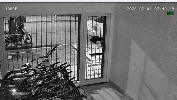 Imagen del video de vigilancia en el momento del intento de robo