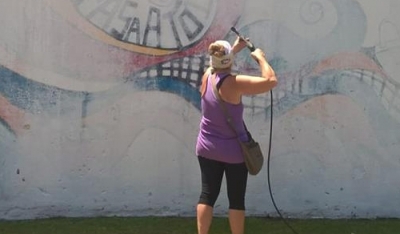 Convocan a repintar un mural contra la violencia de género en Baigorria