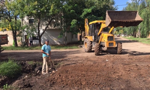 Baigorria: Reacondicionamiento pluvial en la ciudad