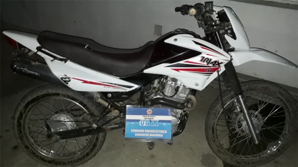 Moto con la que se conducía el agresor