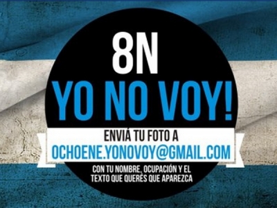 "8N Yo No Voy", es furor en las redes sociales