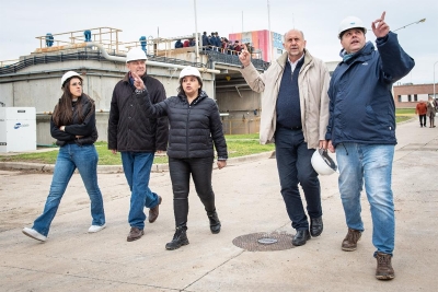 Maglia y Perotti supervisaron el avance de obras en la ampliación de la planta de ASSA