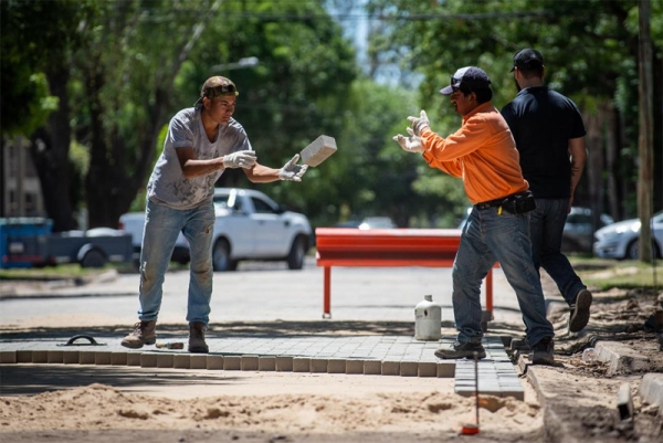 Avanzan las obras en calle Baigorrita