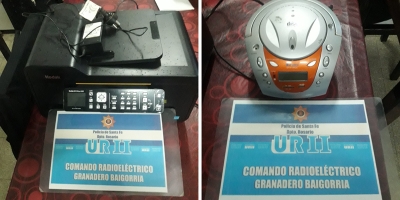 La Policía encontró electrodomésticos en plena calle