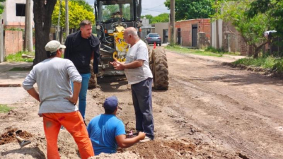 Comenzó la pavimentación de calle Gaboto, una obra clave entre Baigorria y Bermúdez