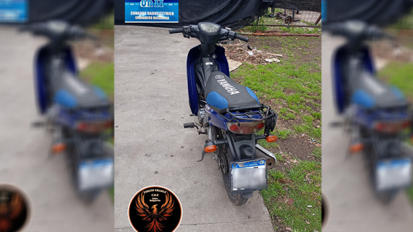 Recuperan una moto robada en el norte de la ciudad
