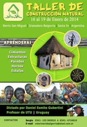 1º taller de construcción natural en Baigorria