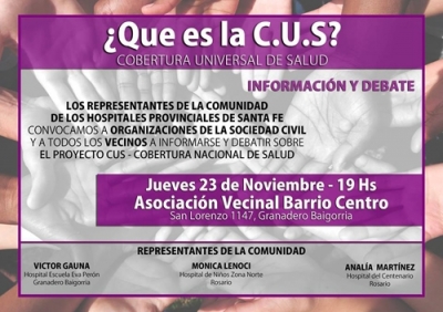Charla sobre la CUS, Cobertura Universal de Salud