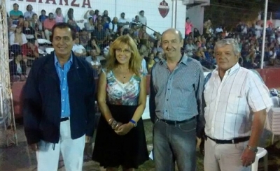 Giaccone en el “Mundialito de fútbol infantil” de Arteaga