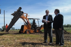 El ministro Ciancio recorrió la obra de la planta potabilizadora compacta para Baigorria 