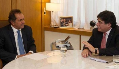 Scioli y Zannini se reunieron "para coordinar una agenda de trabajo"