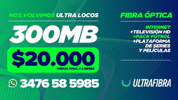 300 megas por $20.000: UltraFibra lanza una súper promo durante septiembre