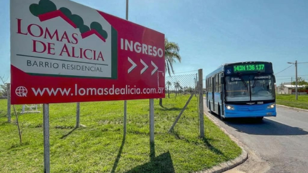 La línea 143 ingresaría la próxima semana al barrio Lomas de Alicia