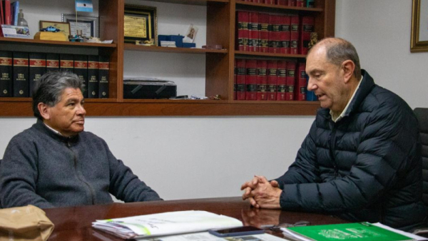 Maglia se reunió con el secretario de Protección Civil y Gestión de Riesgo, Marcos Escajadillo