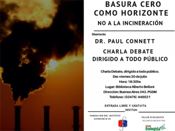 Charla debate: “Basura Cero como horizonte. No a la incineración"