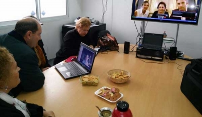Video conferencia entre Granadero Baigorria y Casale Moferrato