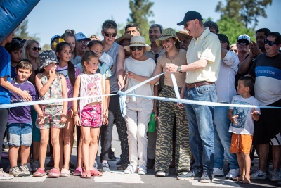 Inauguración de las obras que transformaron un barrio completo en Baigorria