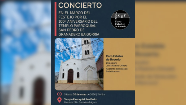 El Coro Estable de Rosario se presentará por los 100 años de la Parroquia San Pedro