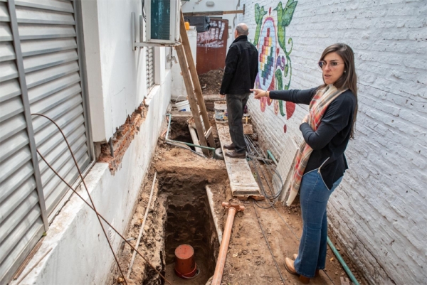 Maglia recorrió las obras de reconstrucción del Centro de Salud de barrio Santa Rita