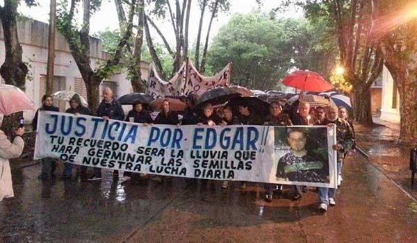 Se realizó una nueva marcha en memoria de Edgardo Giménez