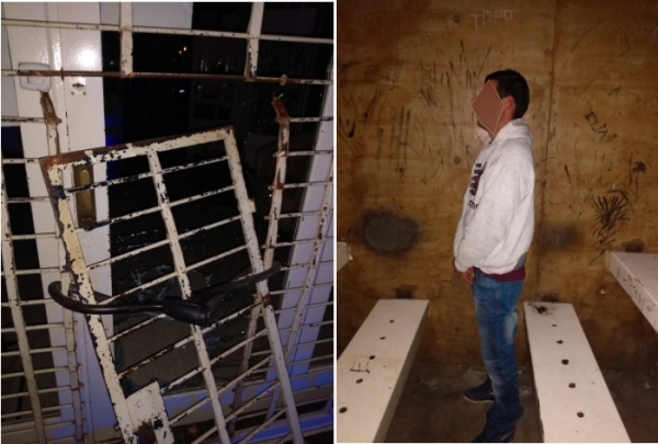 Roban Óptica Poggi, y detienen al ladrón