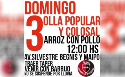 La filial local de Newell's Old Boys hará un arroz con pollo