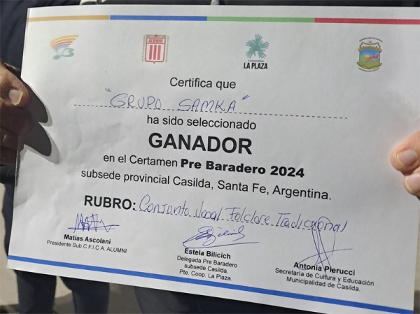 El grupo Samka ganó el pre Baradero en Casilda