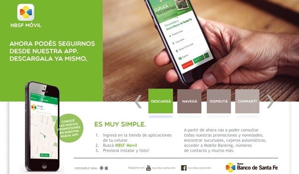 El Nuevo Banco de Santa Fe lanza "NBSF Móvil", su nueva aplicación para operar desde el celular