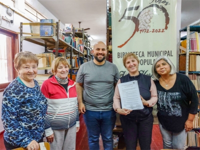 Se declaró Patrimonio Cultural de la ciudad a la Biblioteca Municipal y Popular "José Hernández"