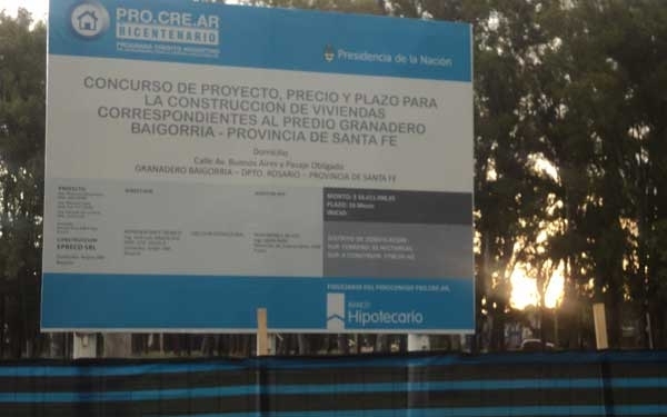 Entraron a robar al predio del desarrollo inmobiliario del PROCREAR
