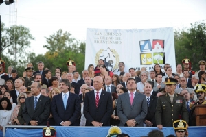Bonfatti, Raimundo y Boudou encabezaron el acto de conmemoración por el bicentenario del Combate de San Lorenzo