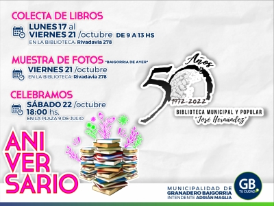 La biblioteca municipal celebra 50 años con actividades y una gran colecta de libros
