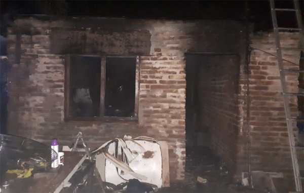 Se incendió una vivienda en Baigorria