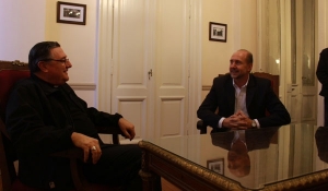 Omar Perotti  se reunió con el Arzobispo de Rosario