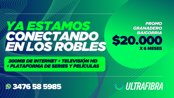 Ultrafibra ya conecta hogares en barrio Los Robles de Granadero Baigorria