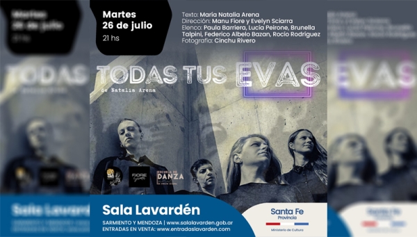 Artistas de la región presentan la obra “Todas tus Evas” en la Sala Lavarden de Rosario