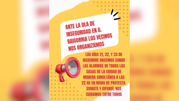 Vecinos de Paraíso y Los Naranjos hacen sonar sus alarmas en pedido de mayor seguridad