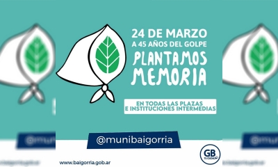 Granadero Baigorria se suma a la campaña nacional "Plantamos memoria"
