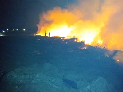 Ardió una cava en el noroeste de Baigorria