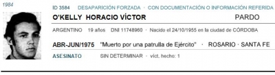 Identificaron en San Lorenzo los restos de un joven militante asesinado en 1975