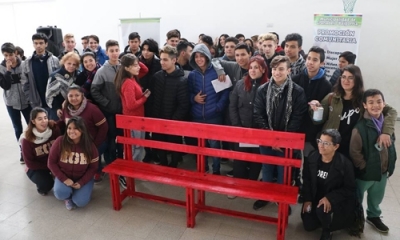 Inauguración del “Banco Rojo” en Baigorria