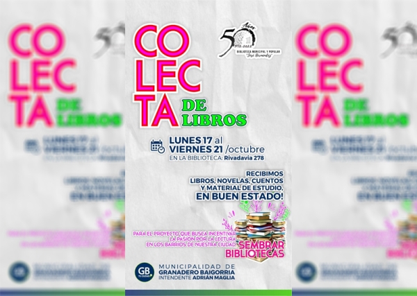 Arrancó la colecta de libros por los 50 años de la Biblioteca Municipal