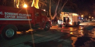 Voraz incendio en San Miguel