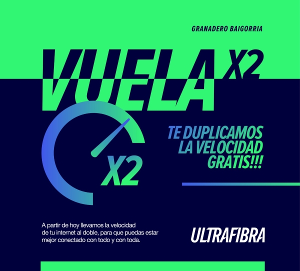 UltraFibra duplicó la velocidad de internet por el mismo precio